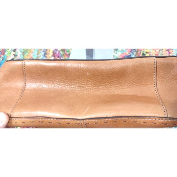 Vintage Fossil Shoulder Bag Tan Leather Boho‎ - Picture 13 of 16